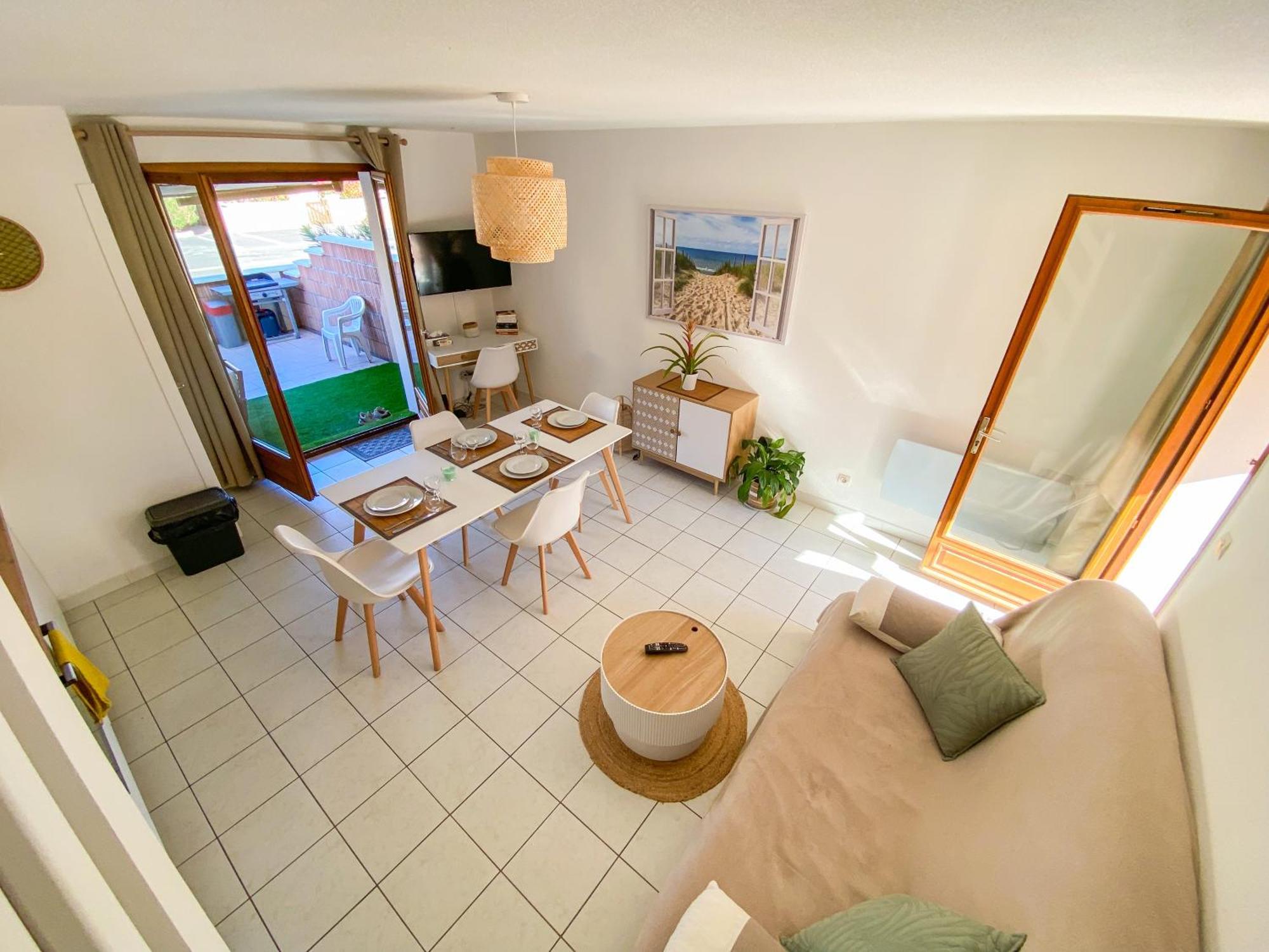 Maison "Douceurs D'Ete " Maison De Vacances Bord De Mer A Vias Plage - 600M De La Plage Et Du Canal Du Midi - Piscine Residentielle, Wifi Fibre, Activites Et Loisirs Dış mekan fotoğraf